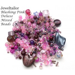 Blushing Pink Deluxe Glass Bead Mix + FREE Bonus Metal Beads ~ 400+ Beads Including Pearls,Rare Lampwork, Seed + More